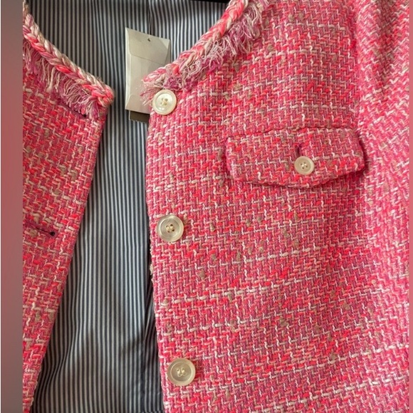 J. Crew Pink Tweed Blazer - Picture 2 of 6